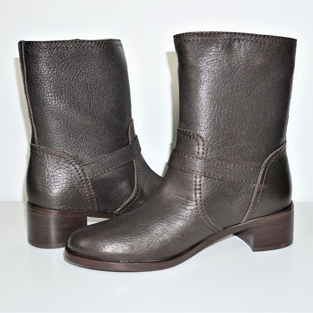 Delman Women's Max Moto Boots,  brown soft leather